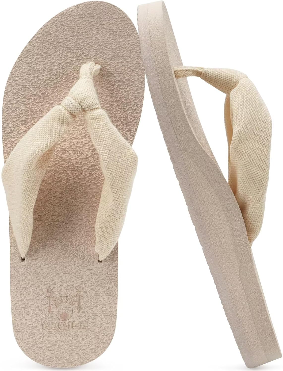 KuaiLu Flip Flops for Women with Arch Support Yoga Mat Comfortable Summer Beach Walking Thong Cushion Sandals Slip On Indoor Outdoor