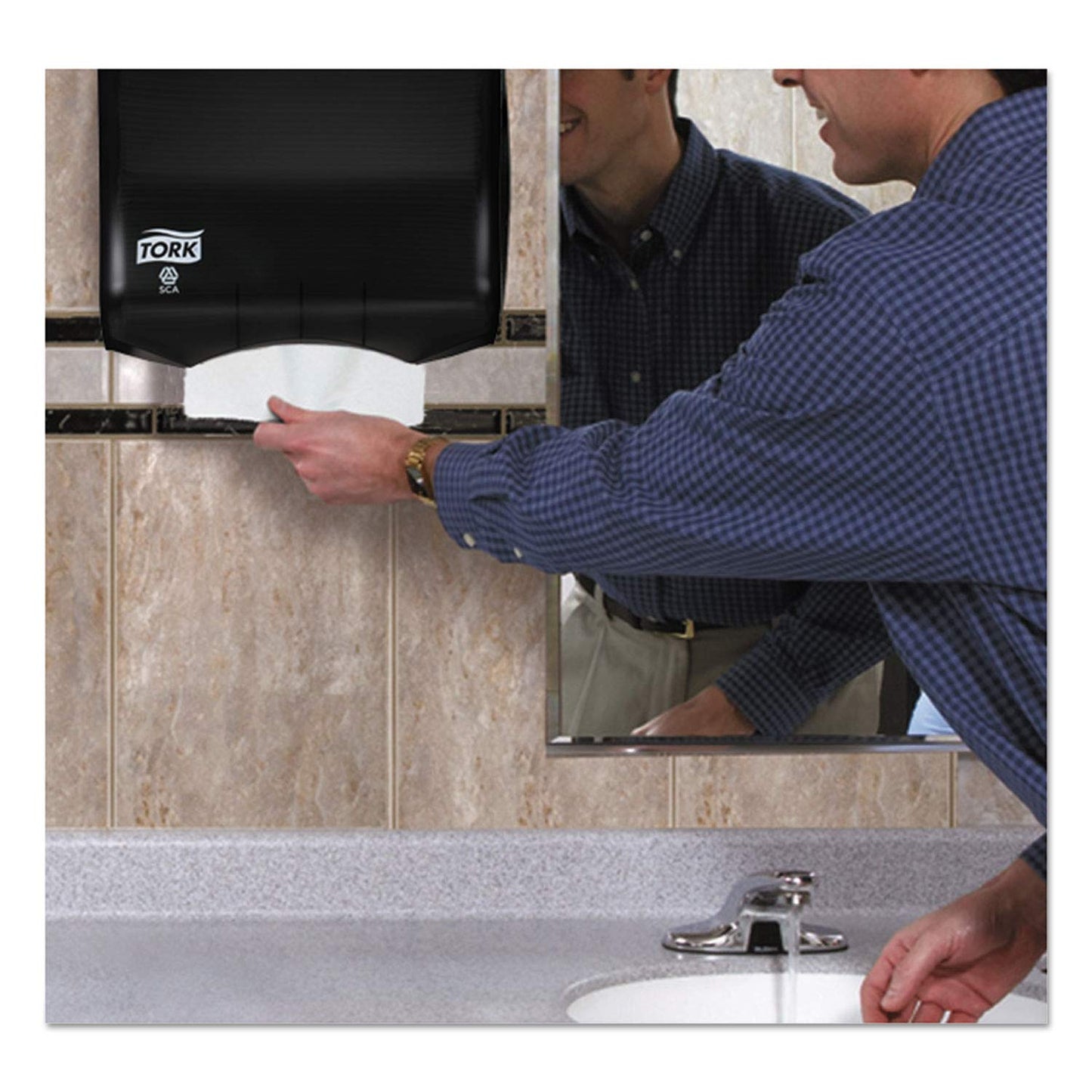 Tork Multifold Hand Towel White H2, Universal, 100% Recycled Fibers, 16 x 250 Towels, MB540A