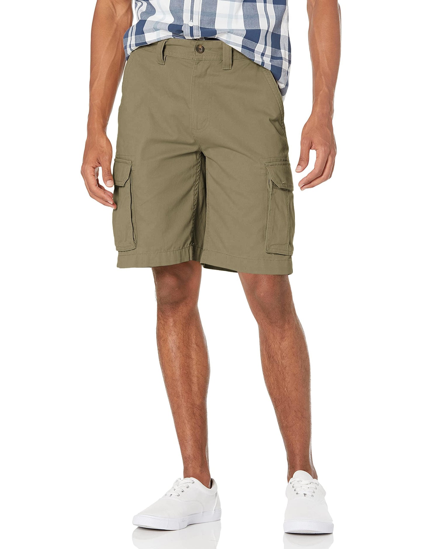 Amazon Essentials Men's 10" Classic-Fit Cargo Shorts, Soft Cotton Twill (Available in Big & Tall)