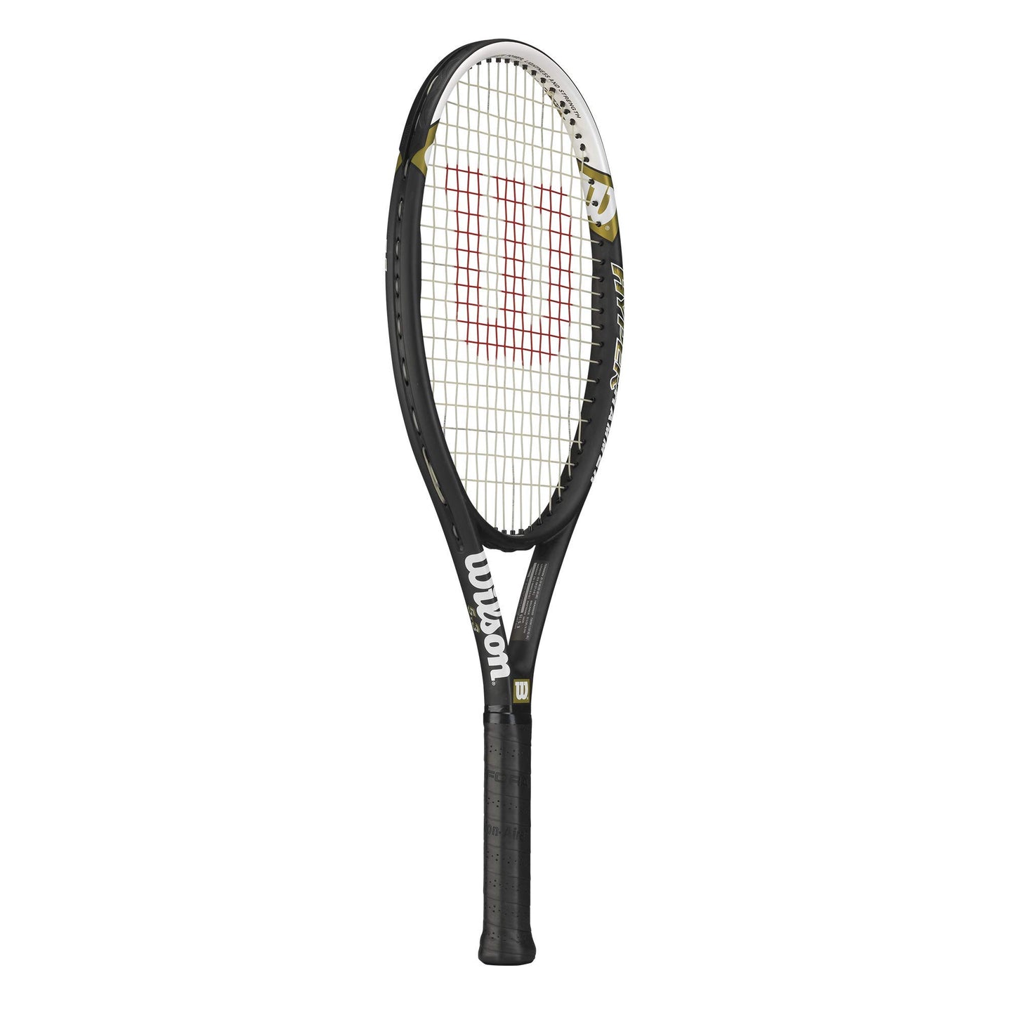 Wilson Hyper Hammer 5.3 Strung Tennis Racket (Black/White, 4 3/8)