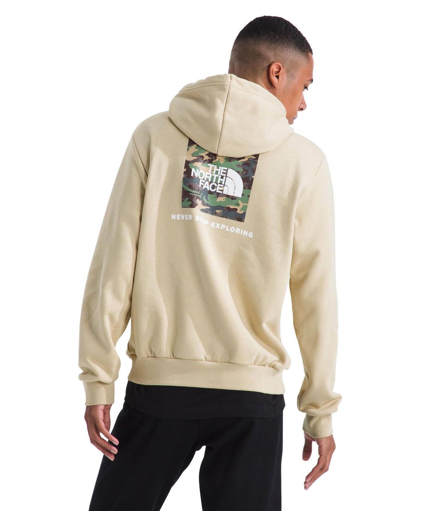 THE NORTH FACE Men's Evolution Box Camo Fill Hoodie | Sweatshirt With 2 Piece Hood, Adjustable Drawcord, Kangaroo Hand Pocket