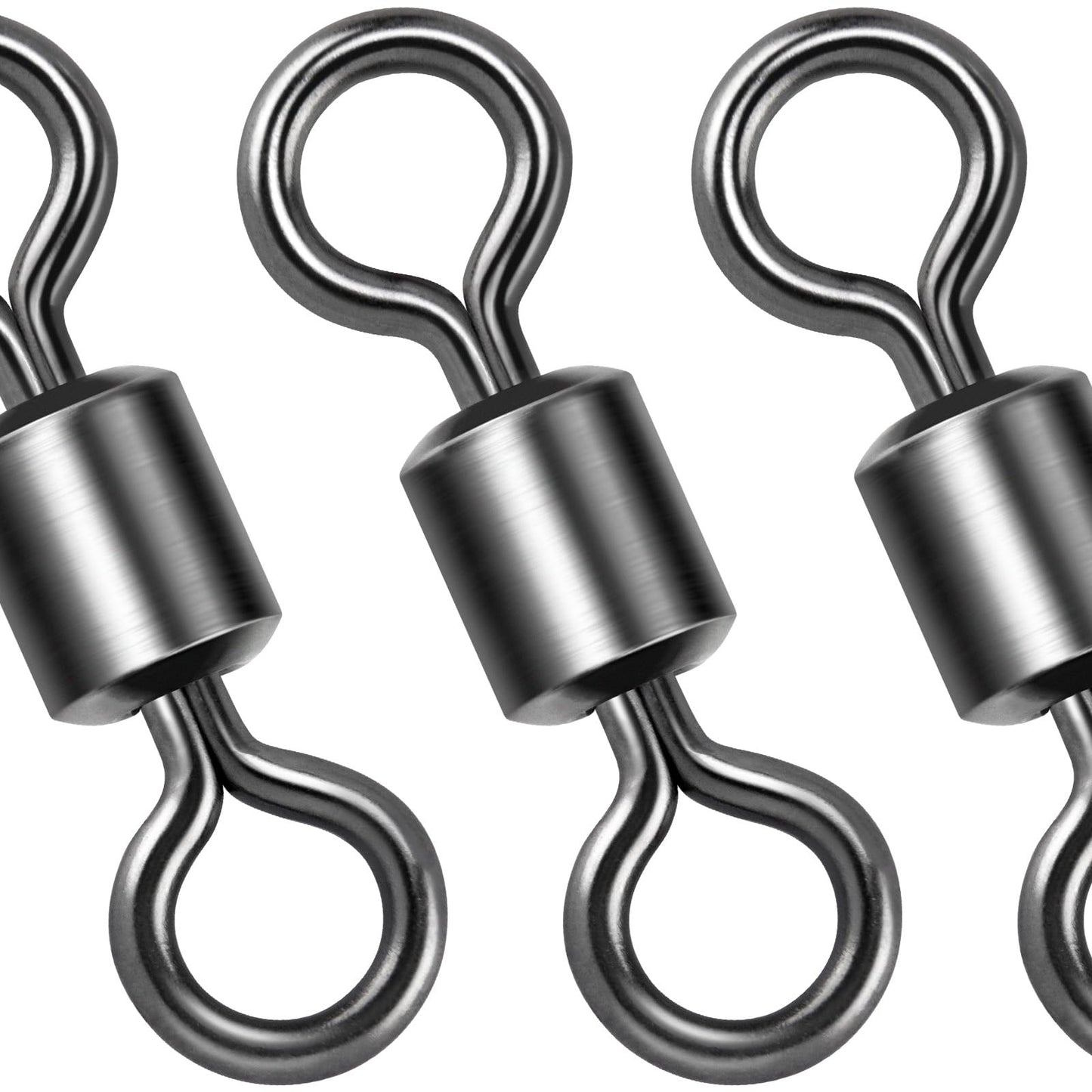 Dr.Fish Barrel Fishing Swivels, Available from #12-#12/0, Stainless Swivels Fishing Tackle Saltwater, Freshwater, Leader/Line/Lure Connector