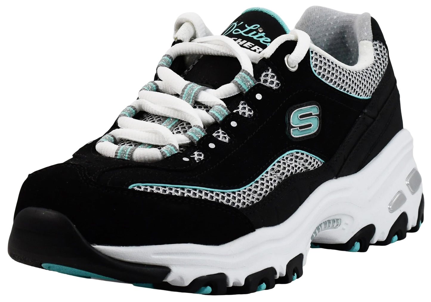 Skechers Women's D'Lites-Life Saver Memory Foam Lace-up Sneaker