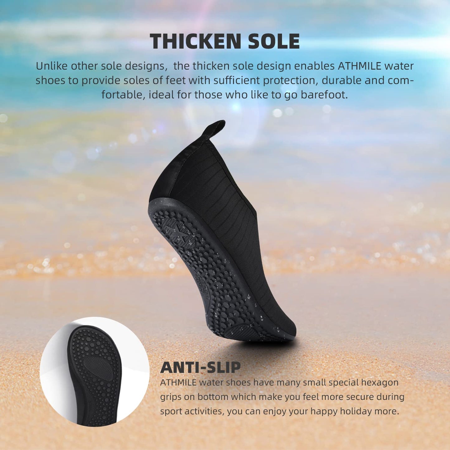 Water Shoes for Women Men Vacation Essentials Travel Beach Fashion Wear Accessories Must Haves Beach Fashion Wear Kayak Necessities Trip Boat Fish Item Swim Socks Adult Youth Size 7-8 Women/6-7 Men