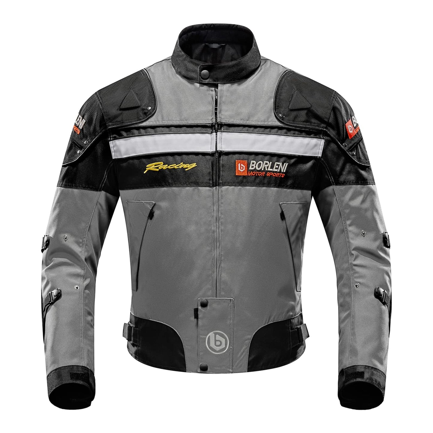 BORLENI Motorcycle Jacket Motorbike Riding Jacket Windproof Motorcycle Full Body Protective Gear Armor