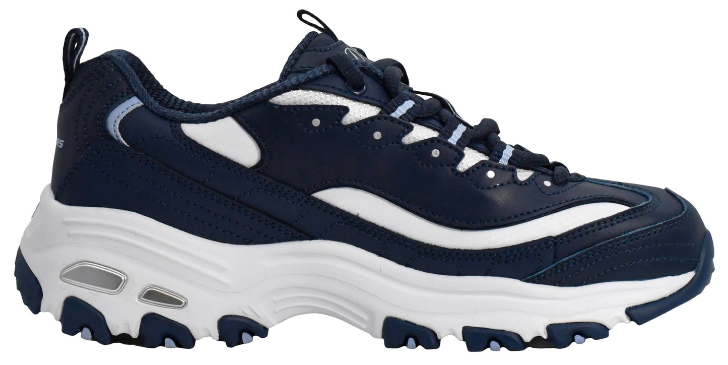 Skechers Women's D'Lites Fresh Start Memory Foam Lace-up Sneaker Fashion