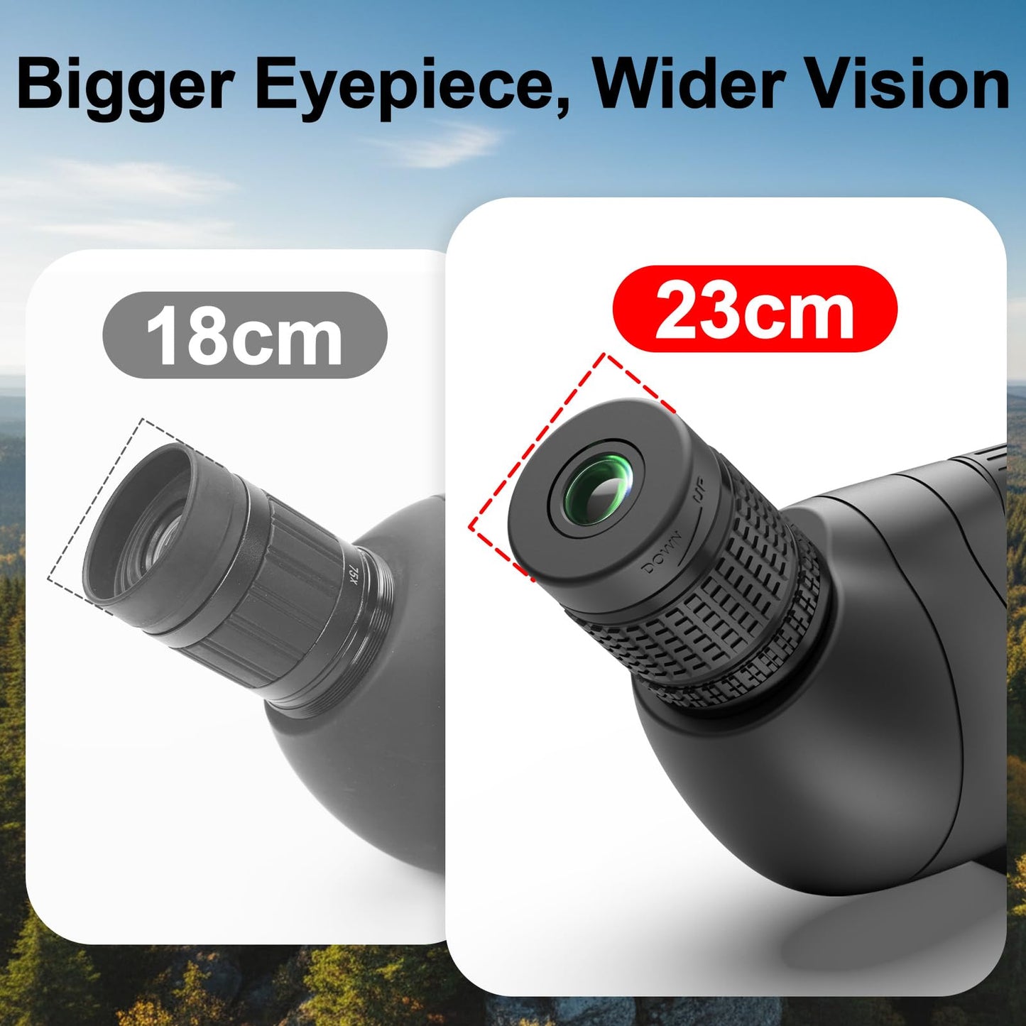 Gosky Flagship 25-75x80 Spotting Scope - Spotting Scopes with Tripod, Carrying Bag and Quick Phone Holder BAK4 Waterproof Spotter Scope for Bird Watching Target Shooting,Upgraded Version