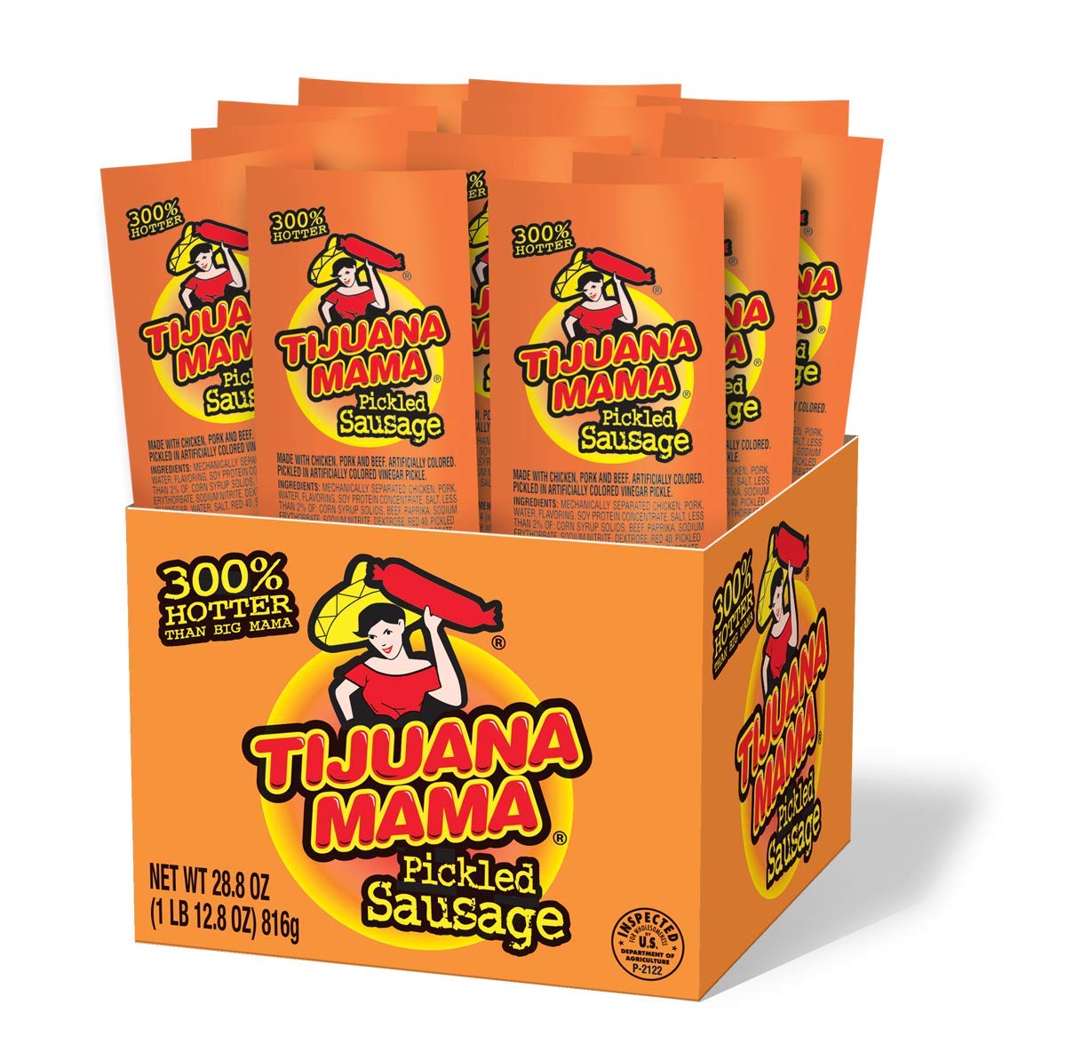 Penrose Big Mama Pickled Sausages, 2.4 Ounce, 6 Pack