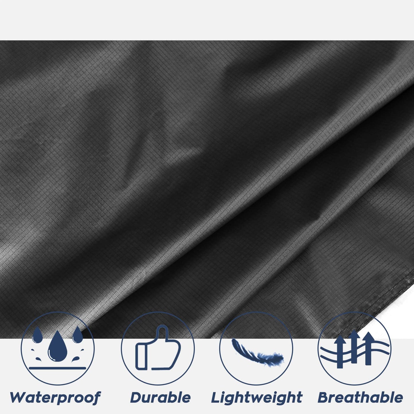 ANYOO Hooded Rain Poncho for Adults Waterproof Lightweight Rain Coat for Men Women Reusable Rain Jacket for Emergency Outdoor