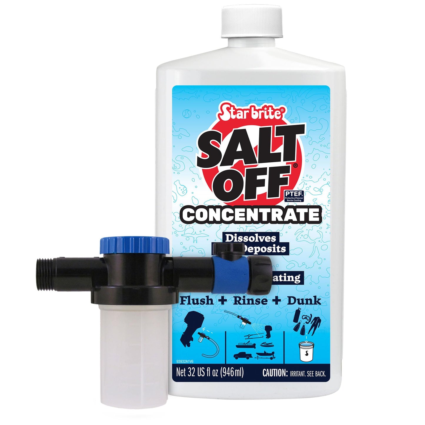 STAR BRITE Salt Off Concentrate - 1 Gallon - Ultimate Salt Remover Wash & Marine Engine Flush for Boats, Vehicles, Trailers, and More (093900N)