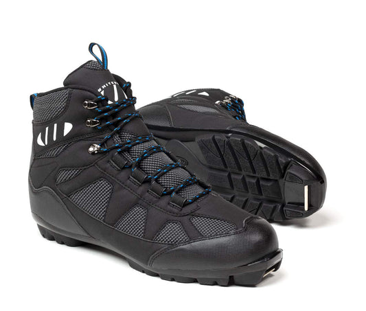 WHITEWOODS Unisex Adult 302 NNN Nordic Cross Country XC Touring Adventure Insulated Ski Boots, Black/Blue, 38