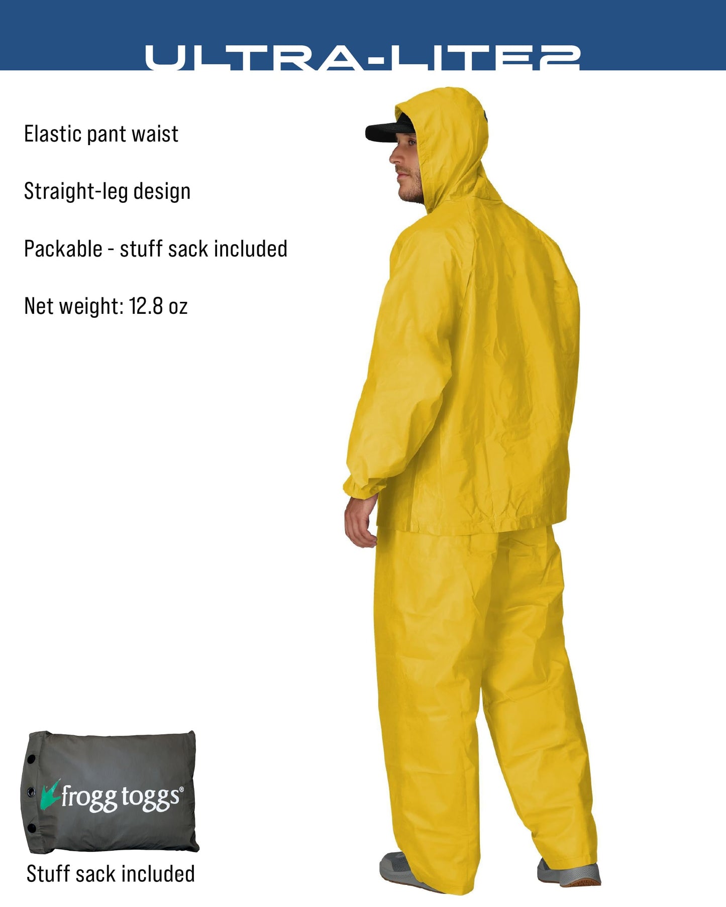 FROGG TOGGS Men's Ultra-Lite2 2-Layer Waterproof Breathable Rain Suit