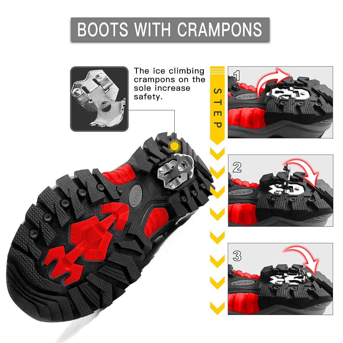 Littleplum Boys Snow Boots Winter Waterproof Antiskid Boots Hiking Outdoor Shoes Booties for Unisex Kids (Little Kid/Big Kid)