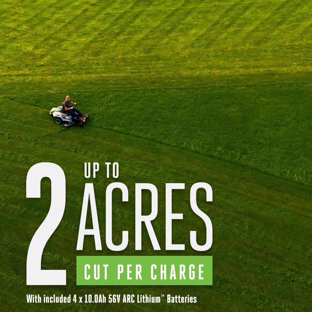 EGO Power+ Electric Riding Lawn Mower, 52" Deck with Zero Turn Radius, Includes (6) 56V 12.0Ah Batteries and Charger - ZT5207L