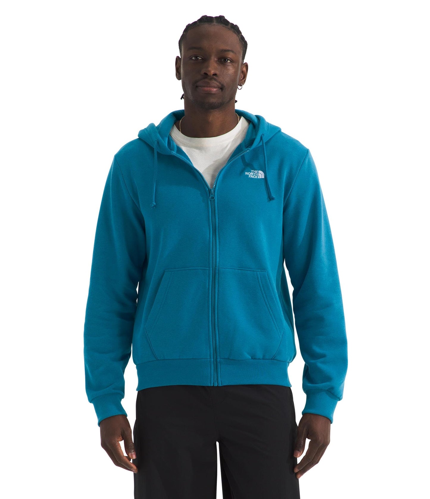 THE NORTH FACE Men's Evolution Simple Dome Full Zip Hoodie | 2 Piece Hood With Adjustable Drawcord, Classic Logo