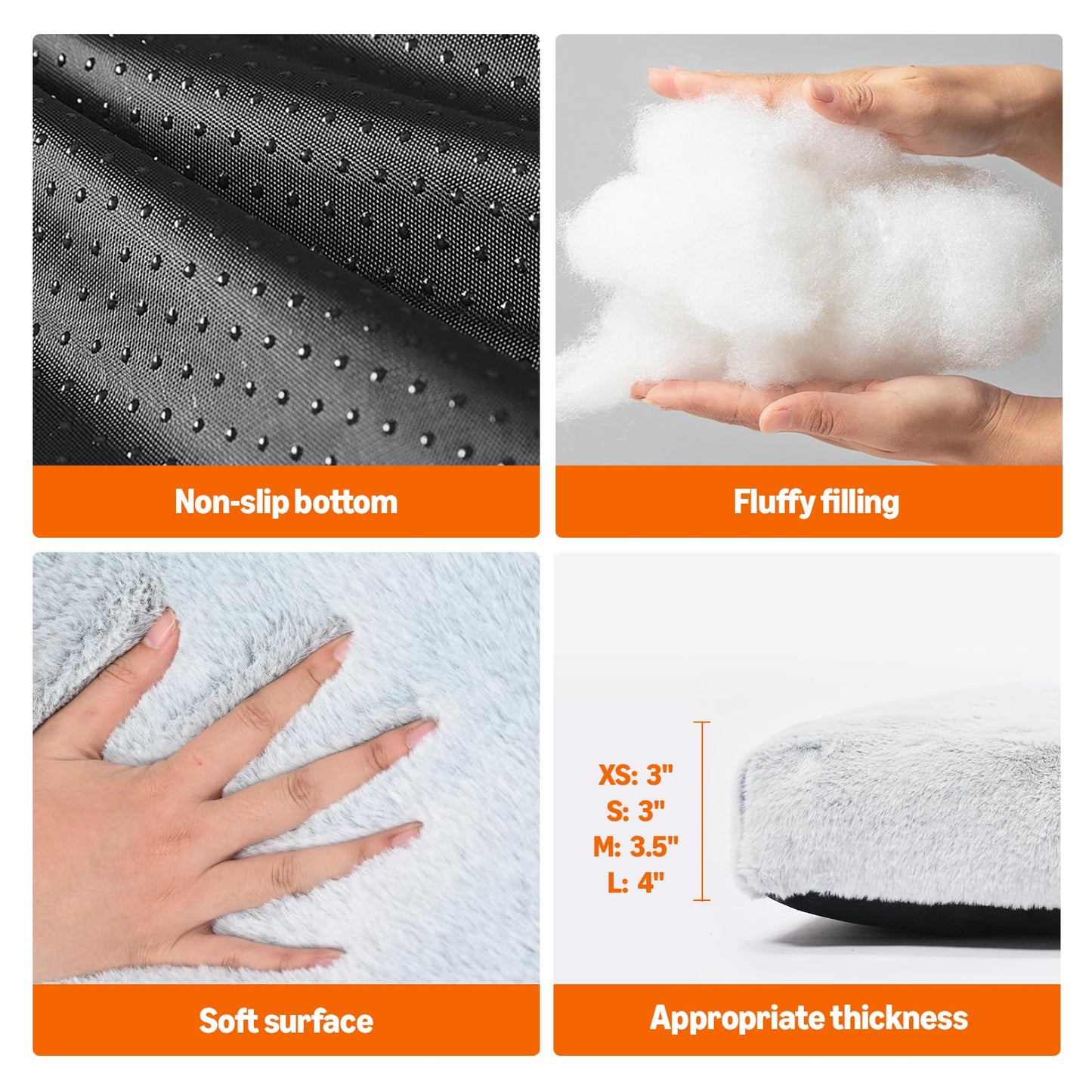 Amazon Basics Small Dog Bed for Crate, Washable Small Dog Mat for Pet Kennel, Anti-Slip, 30x19x3 Inches