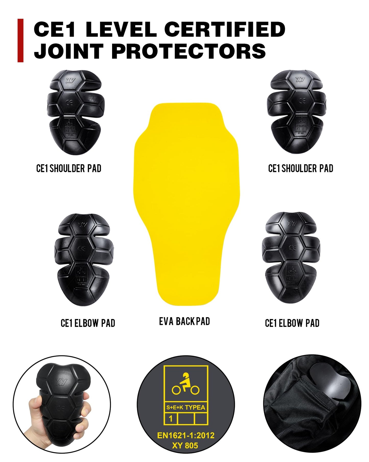 BORLENI Motorcycle Jacket Motorbike Riding Jacket Windproof Motorcycle Full Body Protective Gear Armor