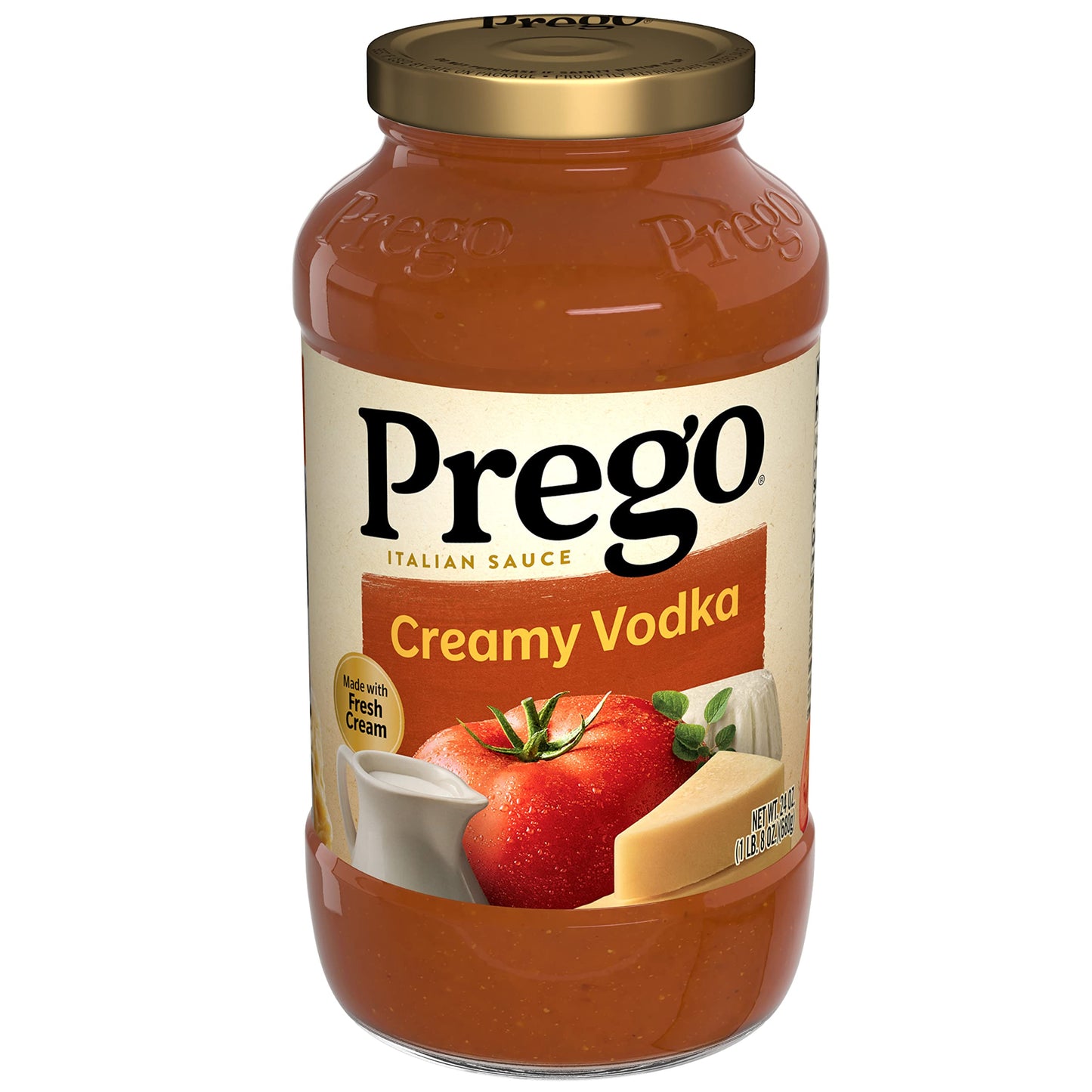Prego Traditional No Sugar Added Pasta Sauce, 23.5 Oz Jar (Case of 6)