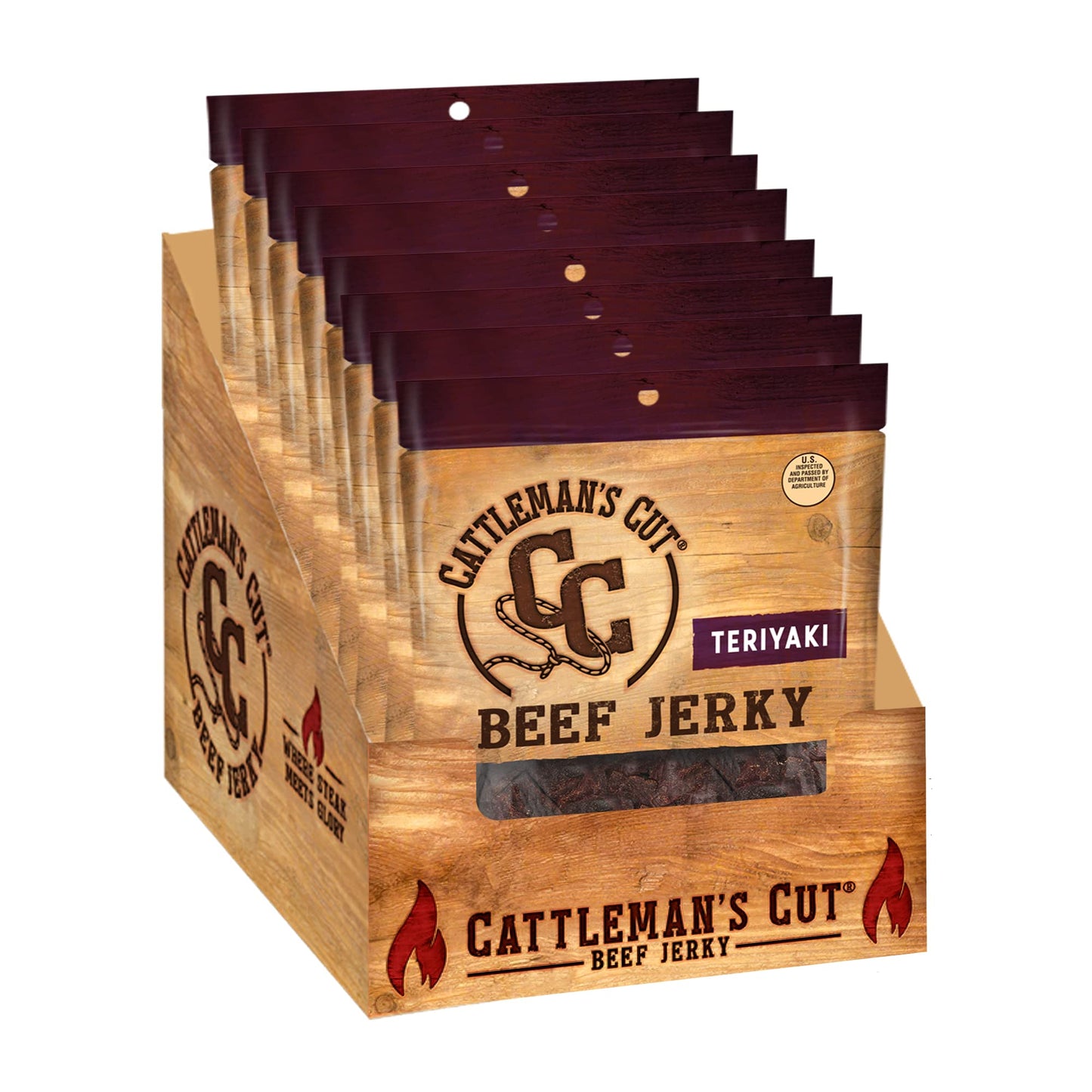 Cattleman's Cut Peppered Steakhouse Beef Jerky, 10 Ounce