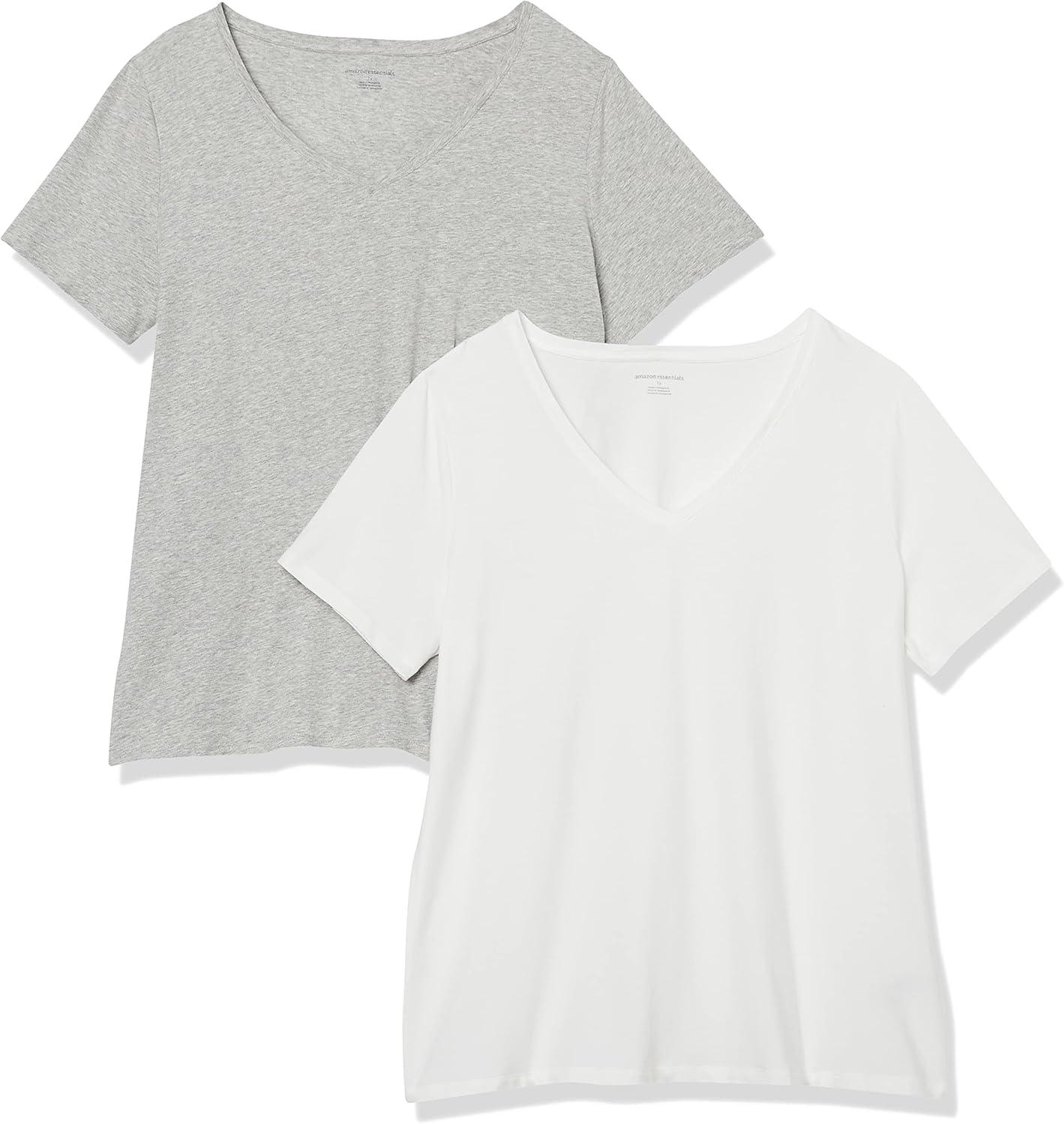 Amazon Essentials Women's Plus Size Short-Sleeve V-Neck T-Shirt
