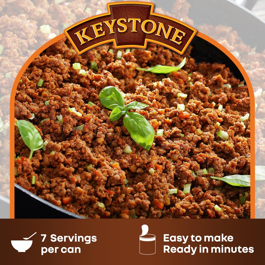 Keystone Meats All Natural Canned Turkey 14.5 Ounce Long Term Shelf Life Emergency Survival Food Canned Meat | Fully Cooked Ready to Eat | All White Meat No Carbs Gluten Free Family Pack of 6