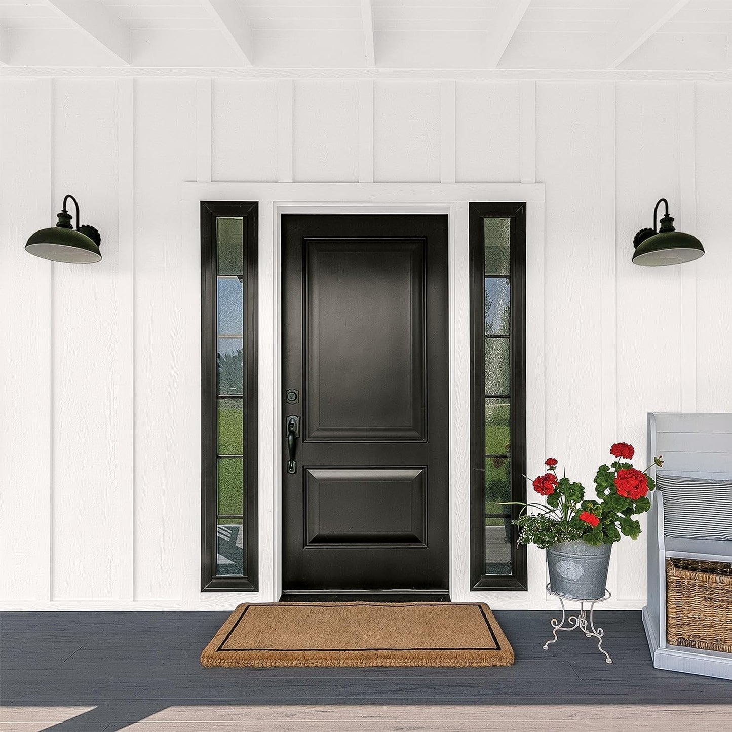 Glidden Exterior Paint + Primer: Black/Black Magic, One Coat, Satin, 1-Gallon