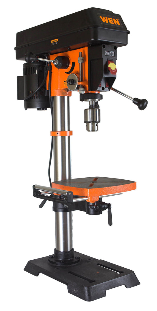 WEN 12-Inch Benchtop Drill Press, Variable Speed, Cast Iron with Laser and Work Light (4214T)