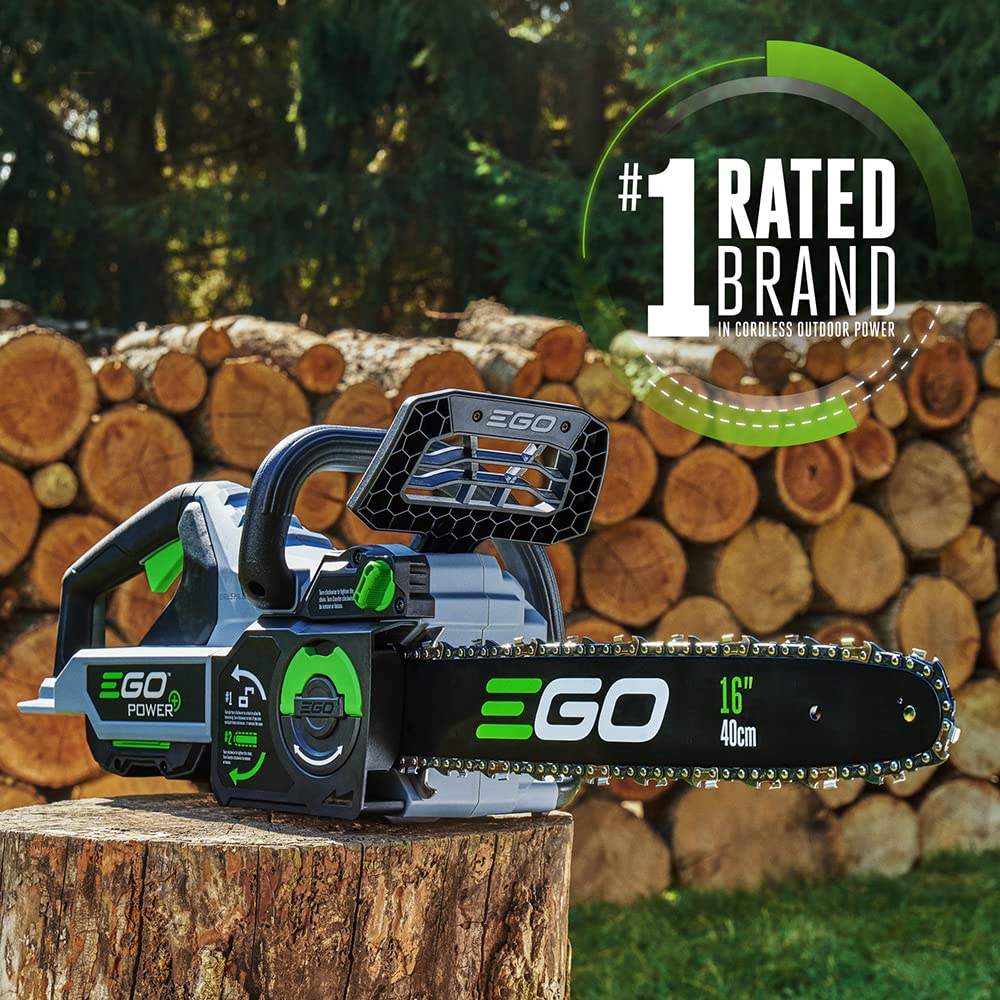 EGO POWER+ Chain Saw, 16” Battery Powered Chainsaw, Electric Cordless, Includes 56V 4.0Ah Battery and Charger – CS1613