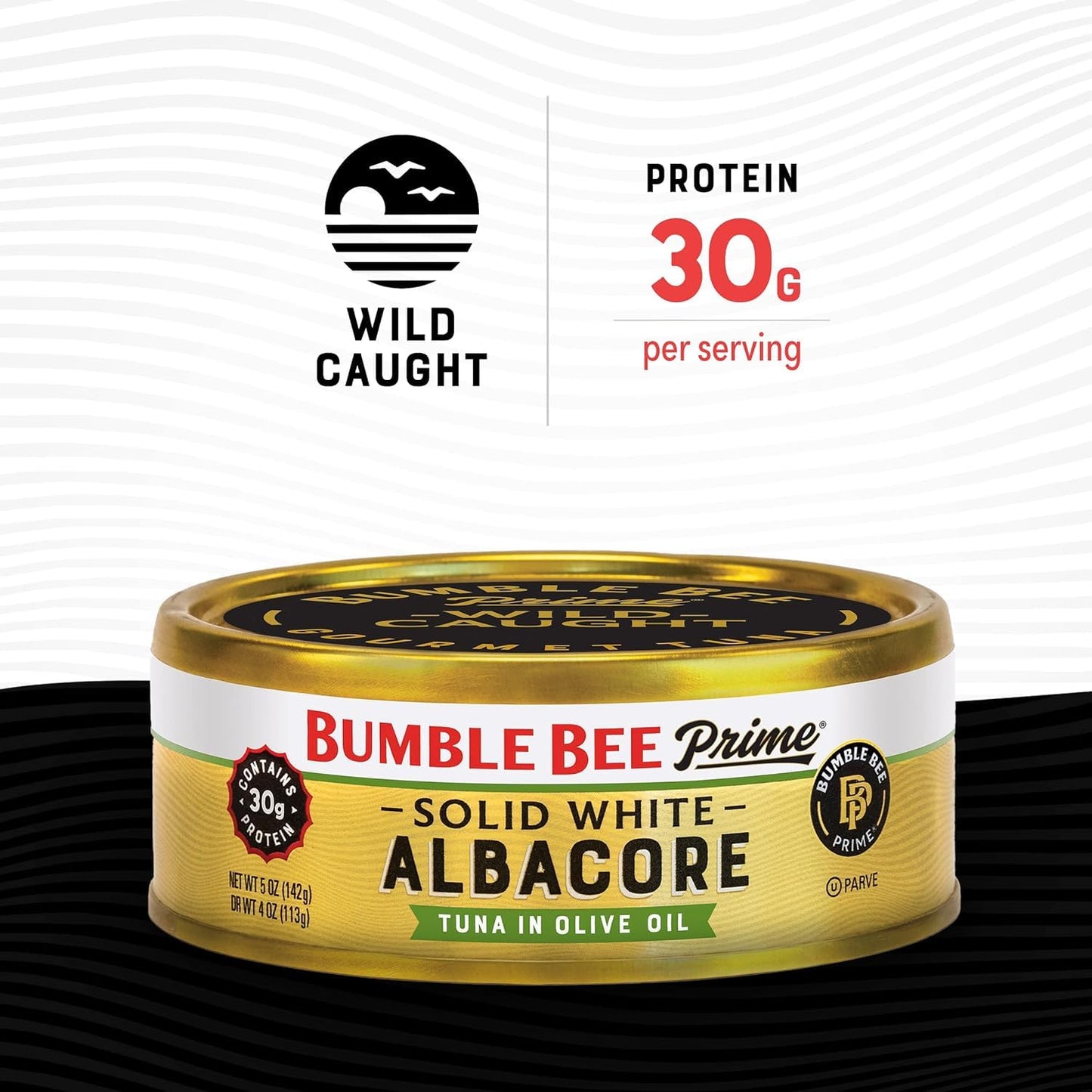 Bumble Bee Prime Atlantic Salmon, 5 oz Can - Premium Salmon - 24g Protein per Serving - Gluten Free & Kosher