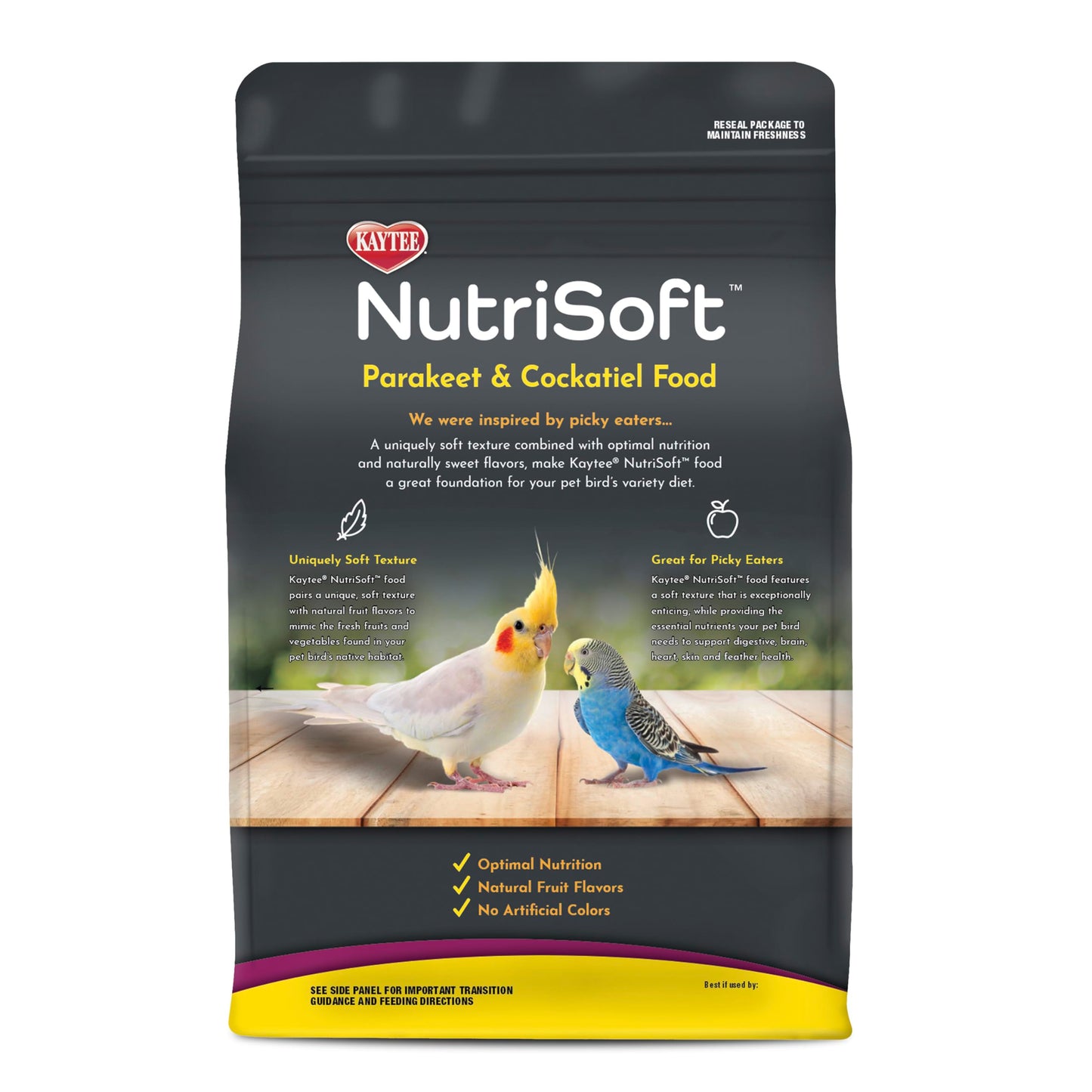 Kaytee Nutri Soft Pet Parrot & Conure Bird Food, 3 Pound