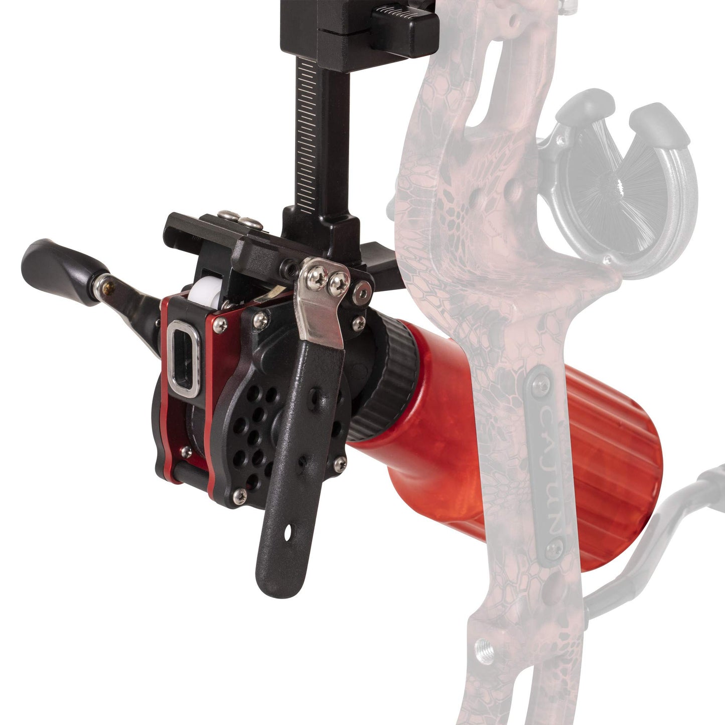 Cajun Winch Pro Reel Bowfishing Kit - Ultimate Bundle Including Winch Pro Reel, 25 Yards of 250 lbs. Line, 2 Arrows W/Piranha Points, Slides, Stops, and Brush Fire Arrow Rest