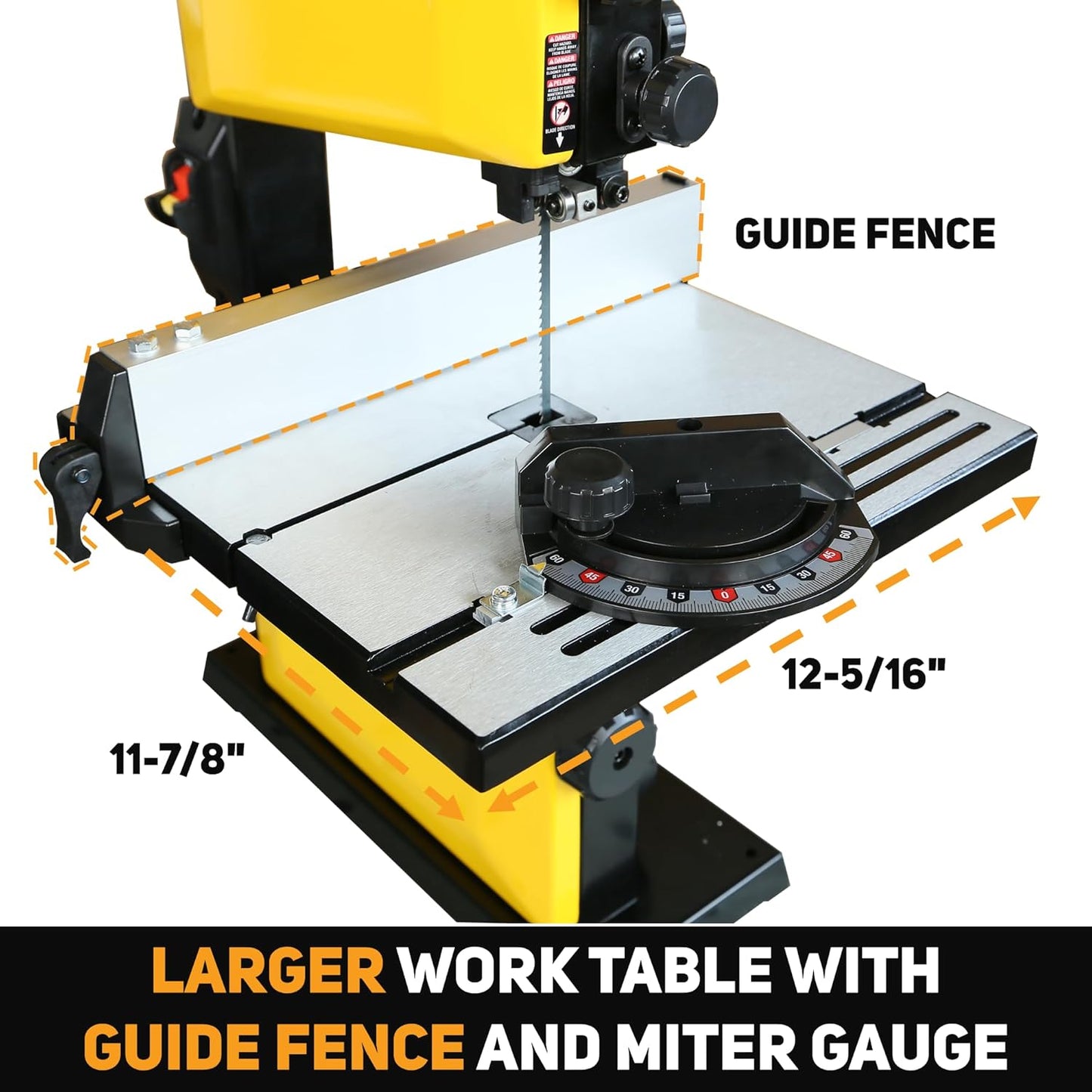 3-Amp 9-Inch Band Saw, 2500FPM Benchtop Bandsaw with Removable Safty Key, Cast Aluminum Table, Steel Base for woodworking