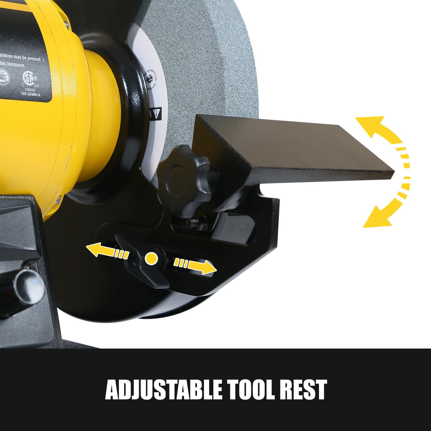 4.8A 3/4HP 8-Inch Bench Grinder, 3600rpm Table Grinder with Two Protective Eye Masks and Two Grinding Wheels Multipurpose Grinders for Metal, Knife, Dental, Amber, Jewelry, Jade