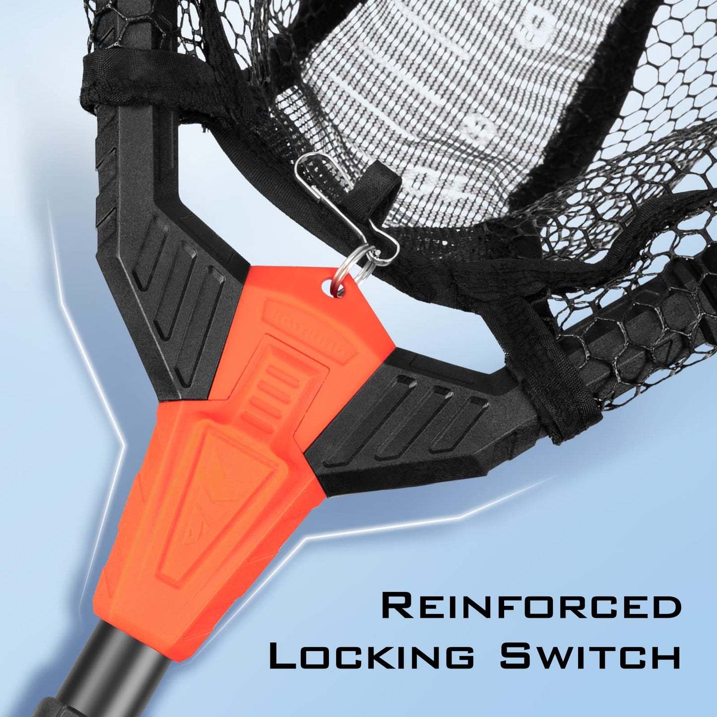 KastKing Pontus Fishing Net, Foldable & Lightweight Landing Net with Built in Length Scale, Strength Aluminum Handle, Fishing Gear and Gift for Men