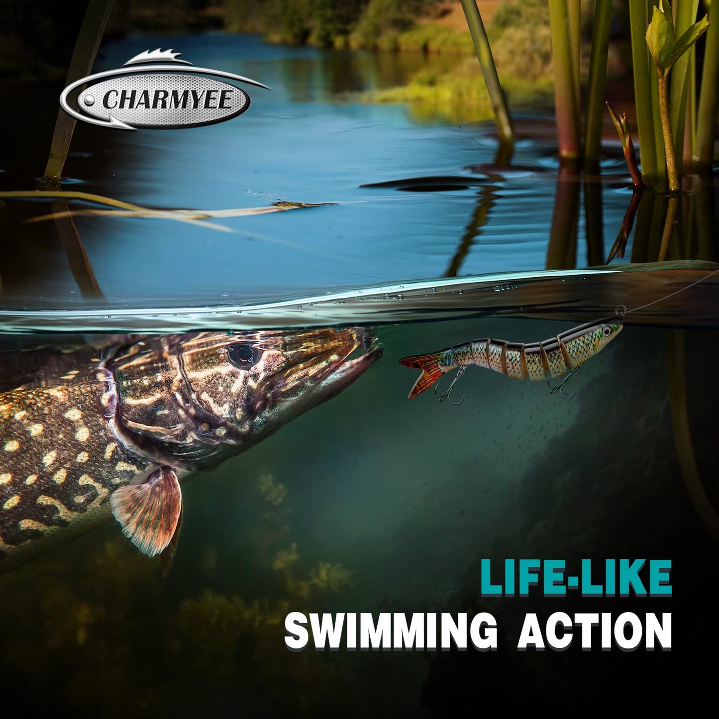 Bass Fishing Lure for Freshwater and Saltwater Lifelike Fishing Lures Multi Jointed Swimbait for Bass Trout Crappie Walleye Pike Fishing Gifts for Men
