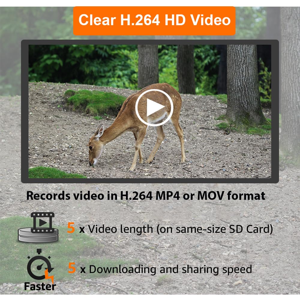 GardePro A3S Trail Camera (Non-Cellular, Non-WiFi), 64MP Photo & 1296P HD Video, 0.1s Trigger, 100ft No-Glow Night Vision, Motion Activated Wildlife Camera