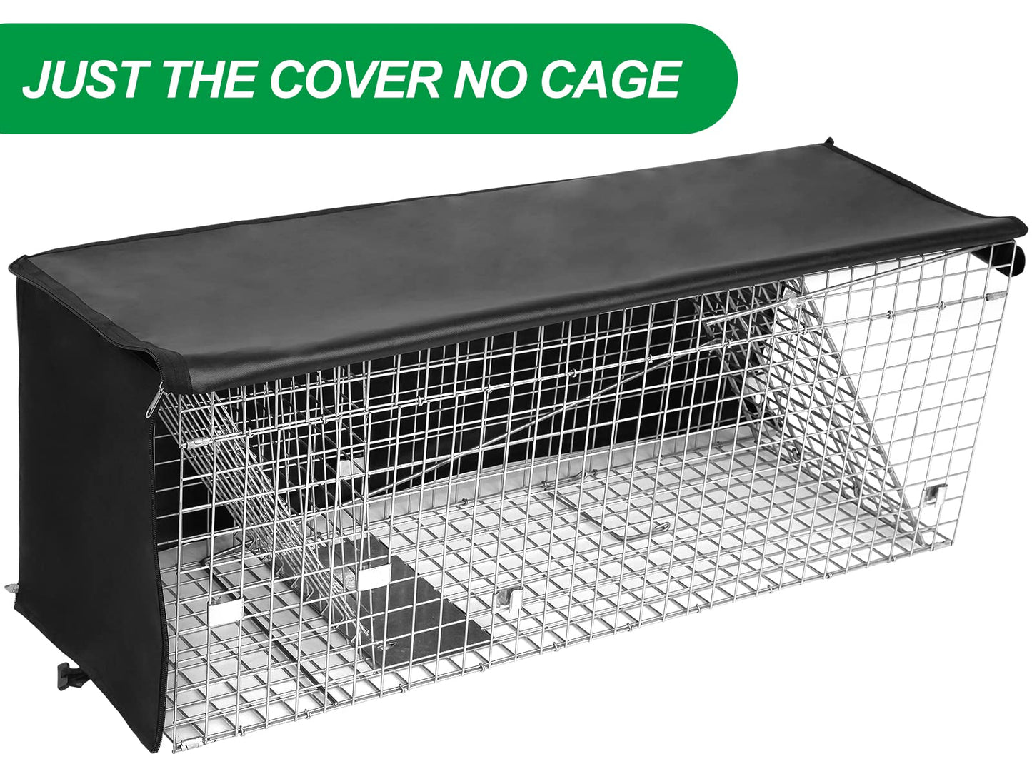 Live Animal Trap Cage Cover, Cat Trap for Stray Cats 32 Inch Folding Skunk Trap with Real Door for Raccoons, Opossums, Groundhogs, Skunks, Feral Cats, Squirrels (Only Cover)