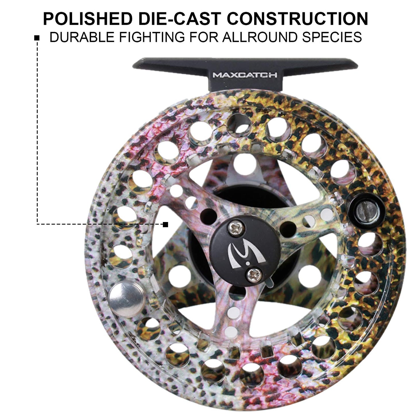 M MAXIMUMCATCH Maxcatch ECO Large Arbor Fly Fishing Reel (3/4wt 5/6wt 7/8wt) and Pre-Loaded Fly Reel with Line Combo