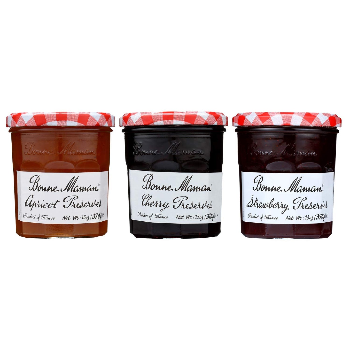 Bonne Maman Preserves, Variety Pack (Strawberry, Raspberry, Wild Blueberry, Cherry), 13 Ounce Jars (Pack of 4)