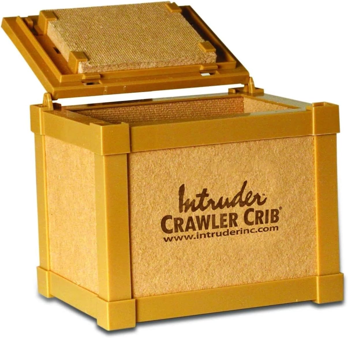 INTRUDER Nightcrawler Worm Bait Box, Keeps Bait Fresh, Packed with Good N' Lively Worm Bedding, 8-inch x 6-inch x 7-inch