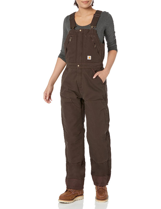 Carhartt Women's Loose Fit Washed Duck Insulated Biberall