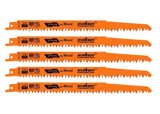 HORUSDY 10-Piece Reciprocating Saw Blades Set, Metal & Woodcutting Saw Blades