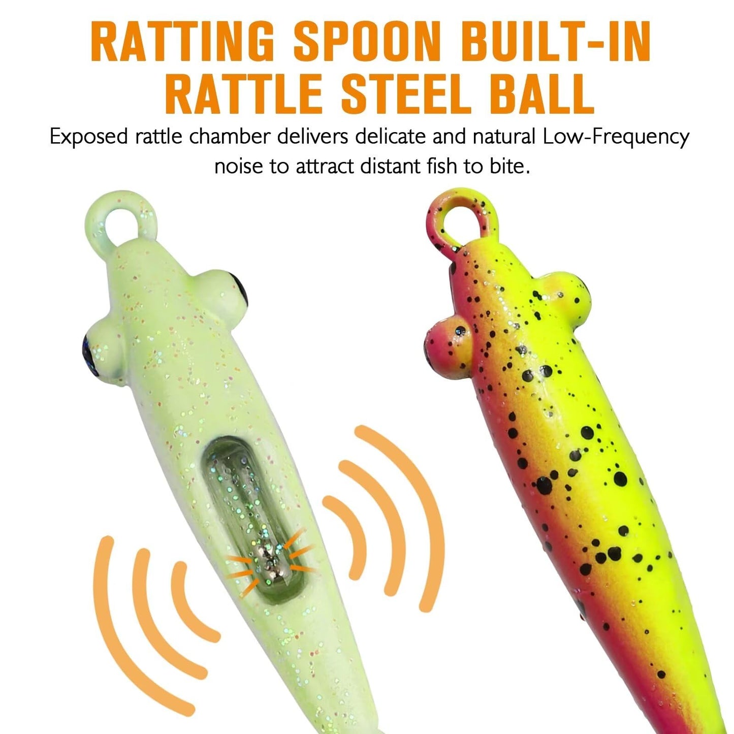 Dovesun Ice Fishing Jigs Ice Fishing Lures Kit Rattling Glow Ice Fishing Spoons for Bass Crappie Panfish Mens Fishing Gifts 15PCS/4PCS/3PCS