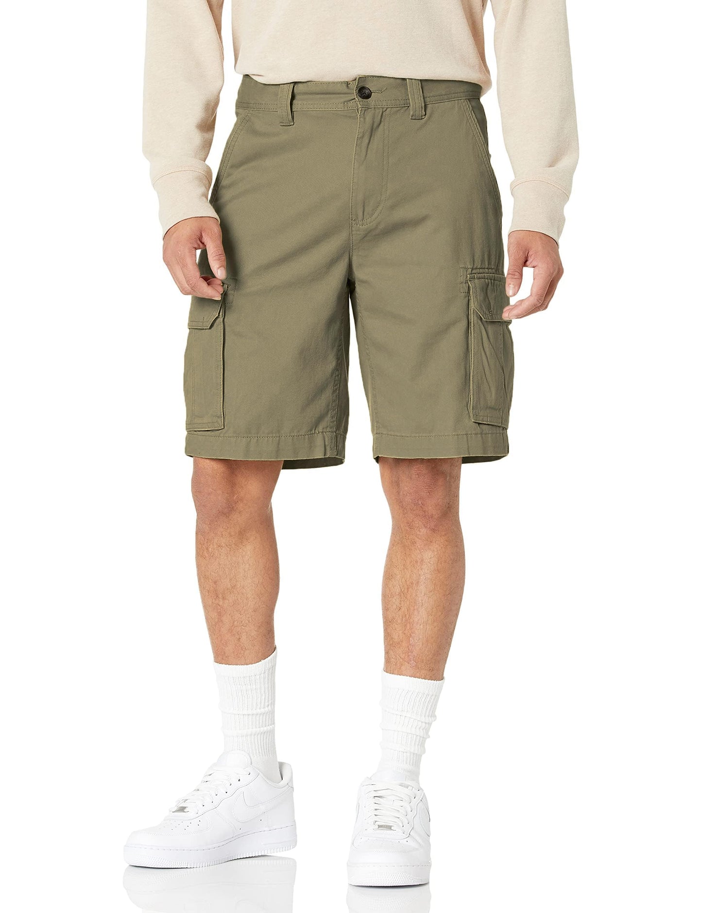 Amazon Essentials Men's 10" Classic-Fit Cargo Shorts, Soft Cotton Twill (Available in Big & Tall)