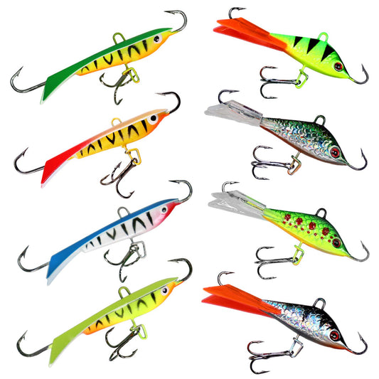 THKFISH Ice Fishing Jigs Kit, Jigs Heads for Ice Fishing Gear, Ice Fishing Lures for Panfish, Crappie, Walleye, Perch, Trout and Bluegill 18/40/70pcs