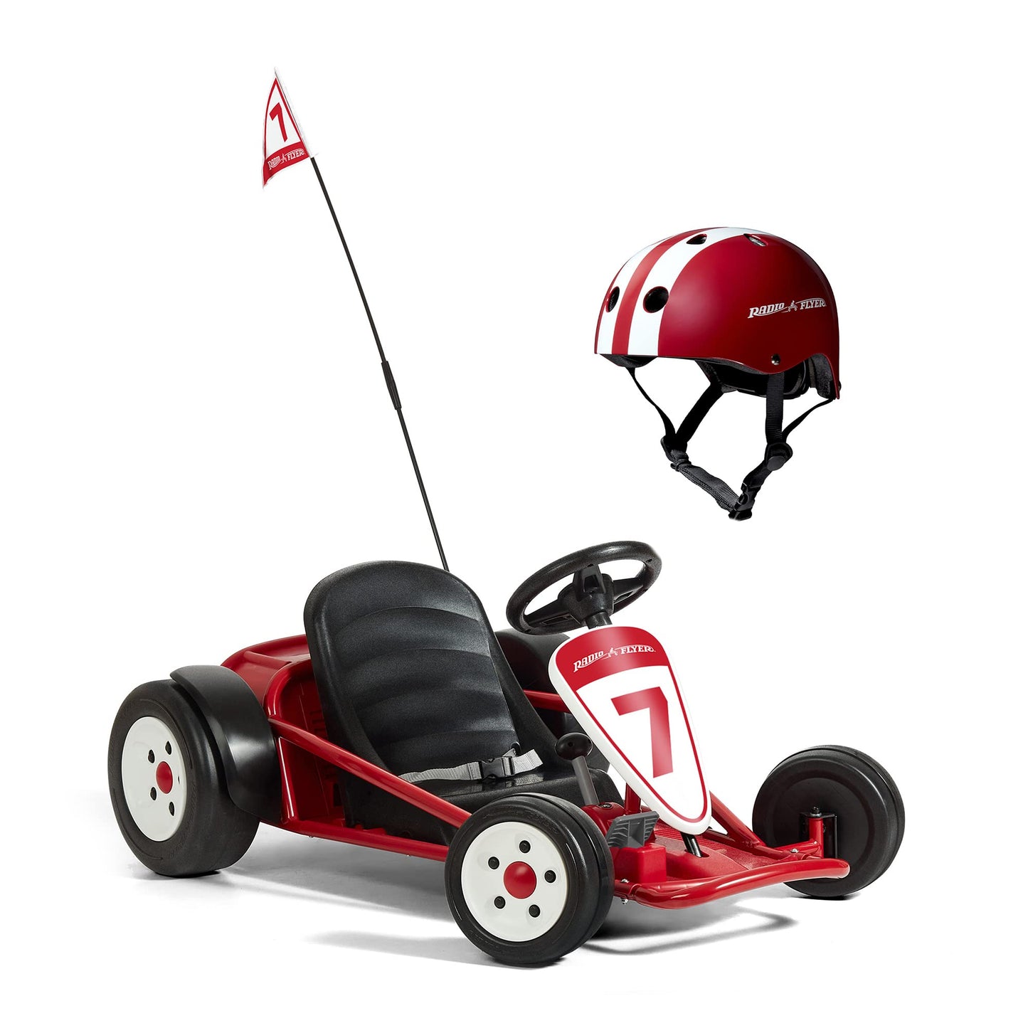 Radio Flyer Ultimate 24 Volt Electric Go-Kart for Kids Ages 3-8, 2-Seater, Red