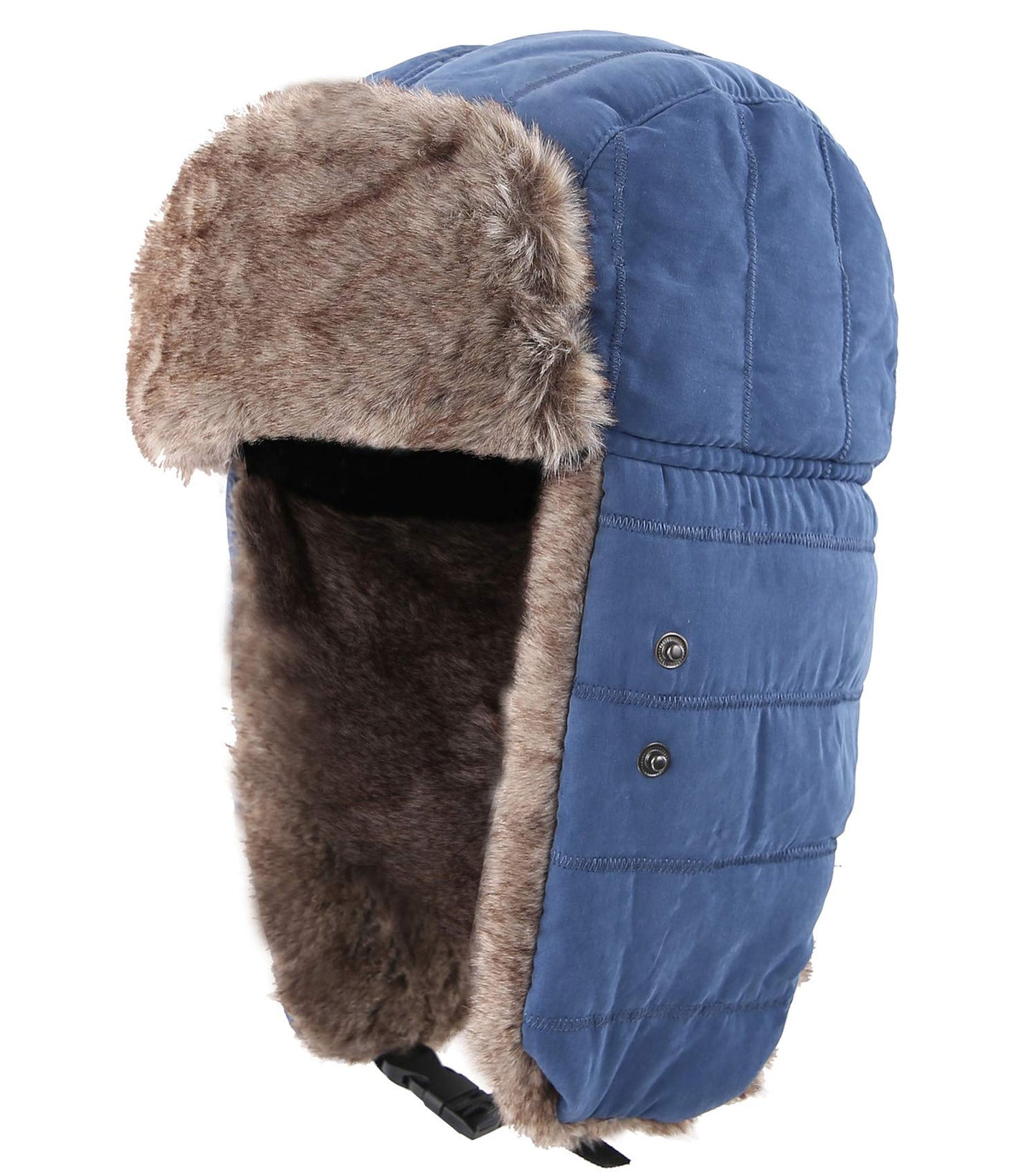 Connectyle Men's Trooper Trapper Hat Warm Winter Hats with Removable Face Mask Earflaps Faux Fur Hunting Outdoor Hat