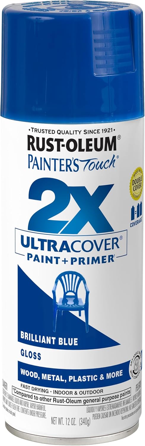 Rust-Oleum 331182 Painter's Touch 2X Ultra Cover Spray Paint, 12 oz, Ultra Matte Black