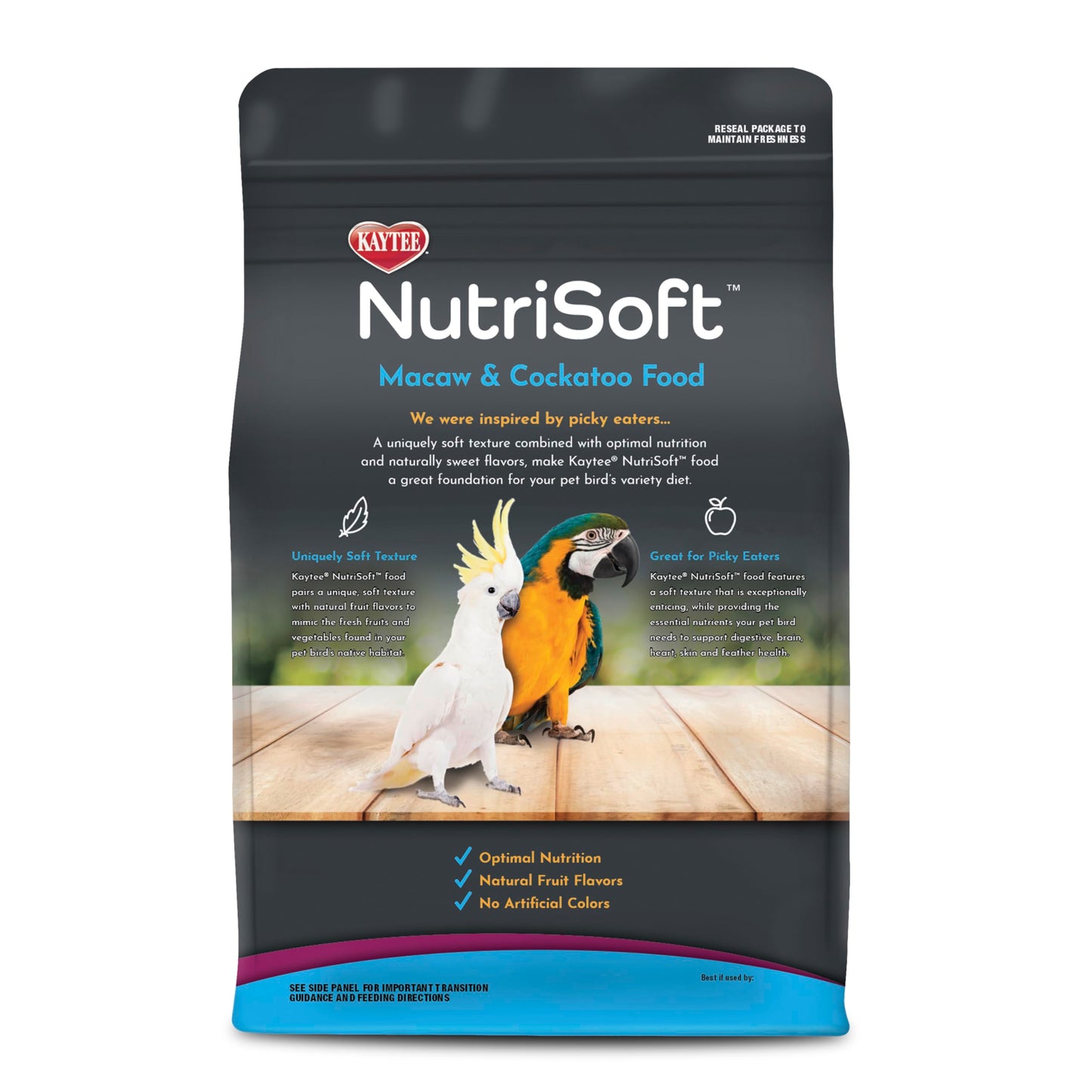 Kaytee Nutri Soft Pet Parrot & Conure Bird Food, 3 Pound