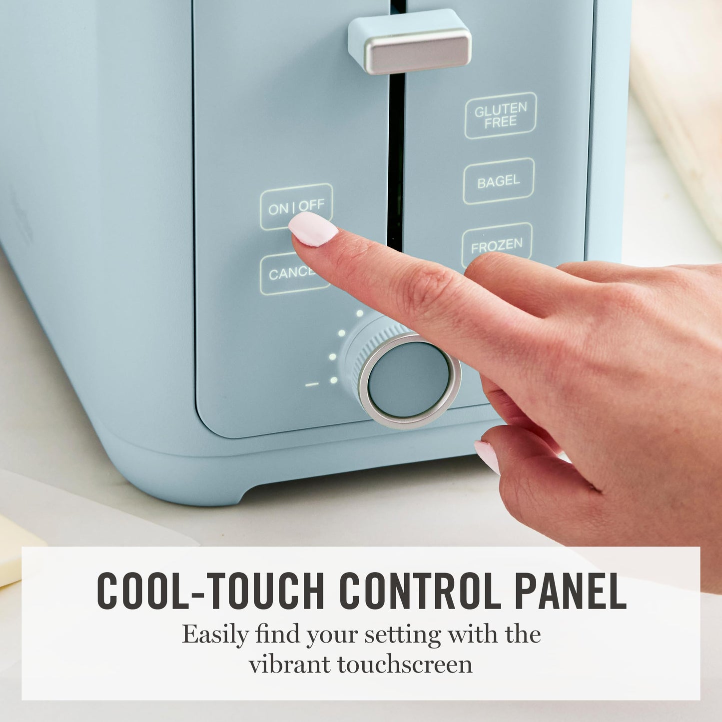 Martha Stewart 4 Slice Toaster, 10 Shade Settings with Defrost, Cancel, Bagel & Gluten-Free, Extra-Wide Self-Centering Slots for Waffles, Artisan Bread, Removable Crumb Tray, Cord Wrap,1800W, Honeydew
